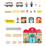 Hape E3877 Portable Train Station Set