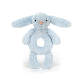 Jellycat Bashful Blue Bunny Ring Rattle 