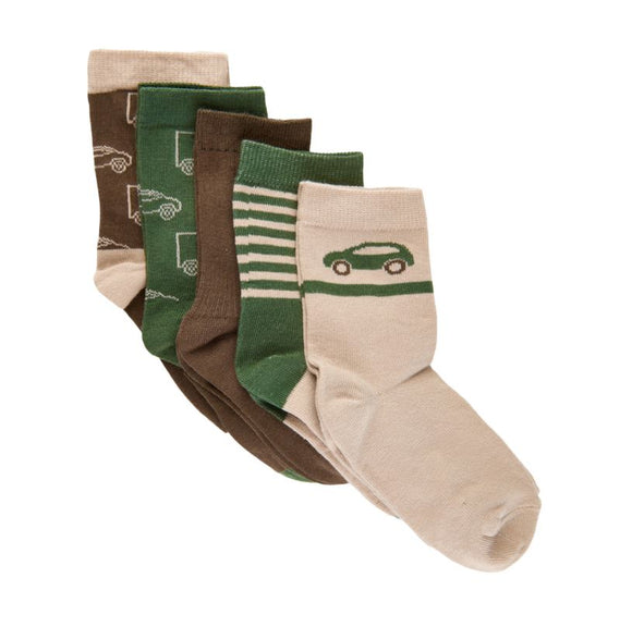 MinyMo Socks 5-pack Cocoa Brown