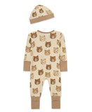 Little Me Coverall/Hat Bear Faces