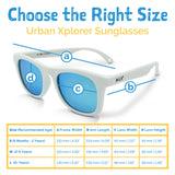 Jan & Jul Polarized Sunglasses Urban White w/aurora lens