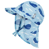 Jan & Jul Sun Soft UV Baby Cap Blue Whale