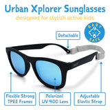 Jan & Jul Polarized Sunglasses Urban Black w/aurora lens