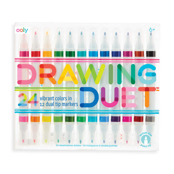 Ooly Drawing Duet Double-Ended Markers 12 pk