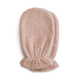 Mushie Organic Cotton Bath Mitt 2-pack BLUSH