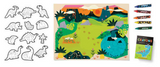 Crocodile Creek Coloring Stickers Dinosaurs 75452