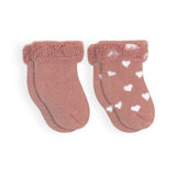Kushies 2pk Baby socks Blush Solid/Stars