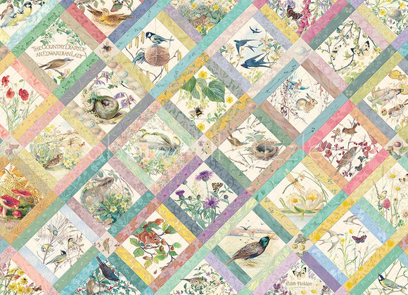 Cobble Hill 1000pc Puzzle 80357 Country Diary Quilt