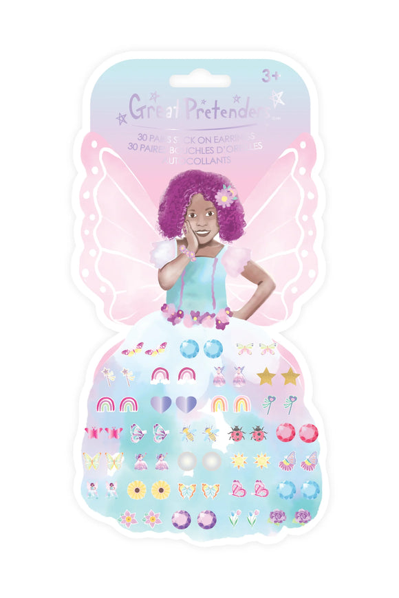 Great Pretenders 87513 Butterfly Fairy Azaria Sticker Earrings