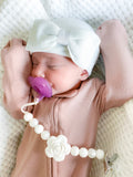 Kidcentral Essentials Newborn Hat - Bow - Pink