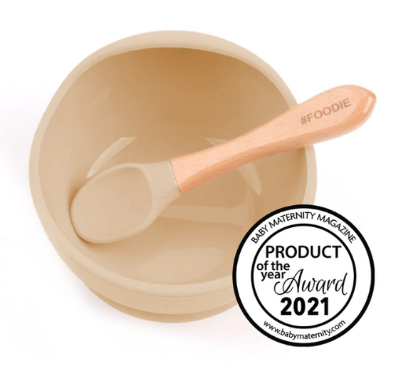 Glitter & Spice Silicone Bowl + Spoon Set Barely Nude