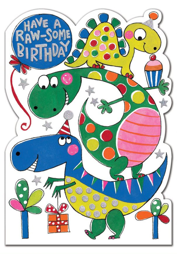 Birthday Card Dino Raw-Some
