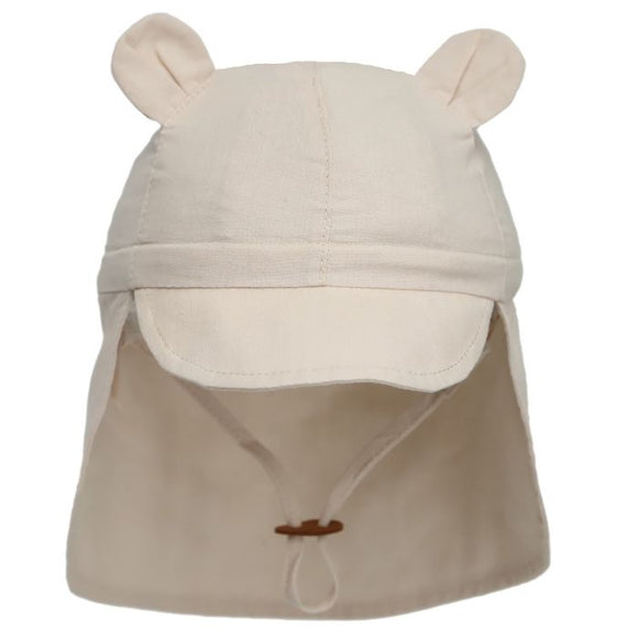 Calikids S2323 Organic Cotton Bear Hat Cream