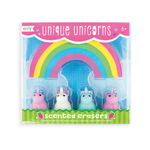 Ooly Unique Unicorn Strawberry Scented Erasers- Set of 5