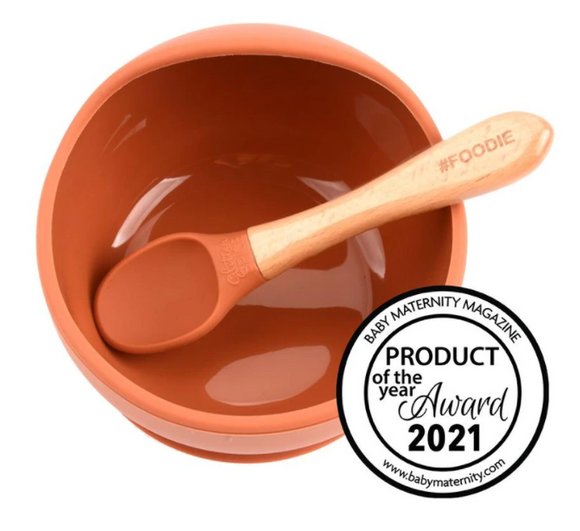 Glitter & Spice Silicon Bowl + Spoon Set Moroccan Clay