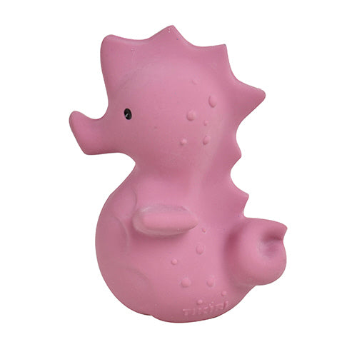Tikiri Organic Natural Rubber Rattle, Teether & Bath Toy Sea Horse