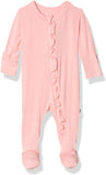 Kickee Pants Muffin Ruffle Footie with Zipper Baby Rose