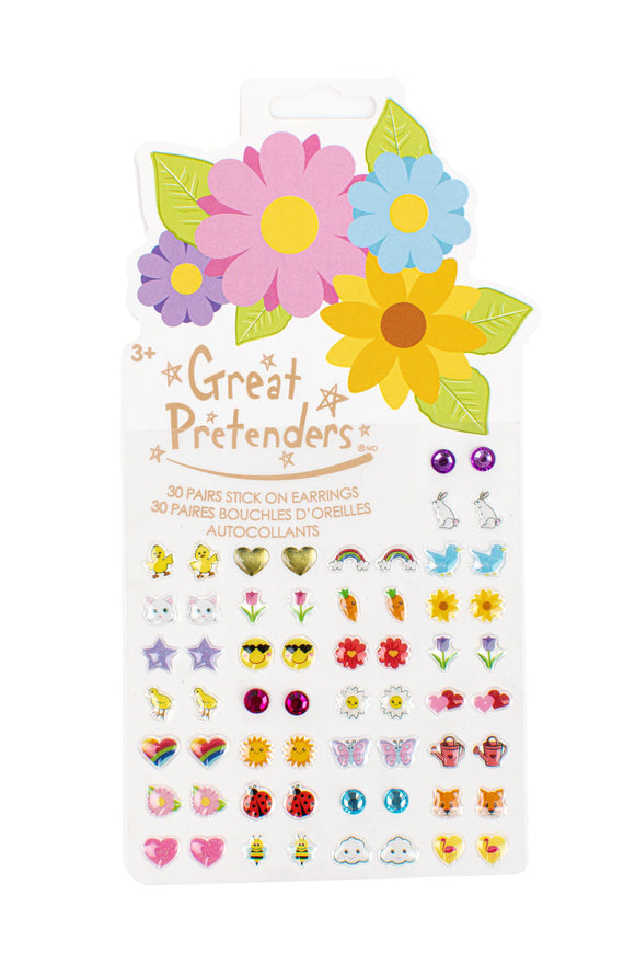 Great Pretenders 87510 Spring Flowers Sticker Earrings