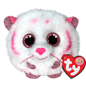 Ty Puffies TABOR the Pink and White Tiger