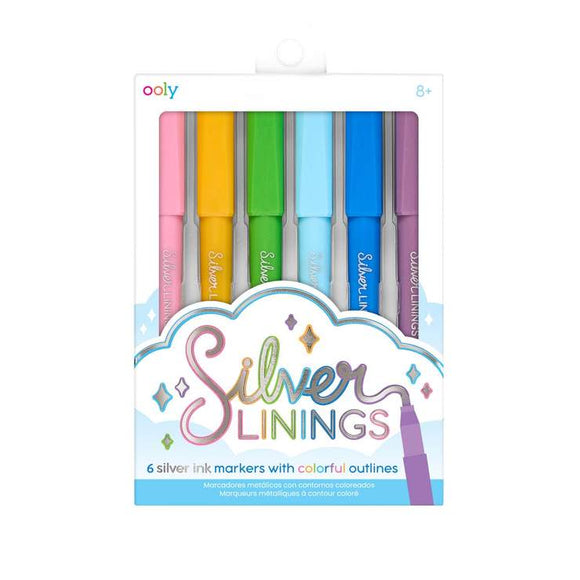 Ooly Silver Linings Outline Markers - 6pk