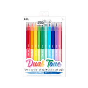 Ooly Dual Tone Double Ended Brush Marker - 12pk - 24 colors