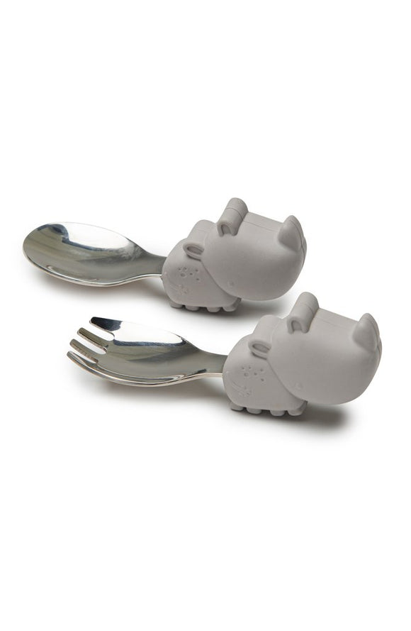 Loulou Lollipop Learning Spoon And Fork Set - Rhino