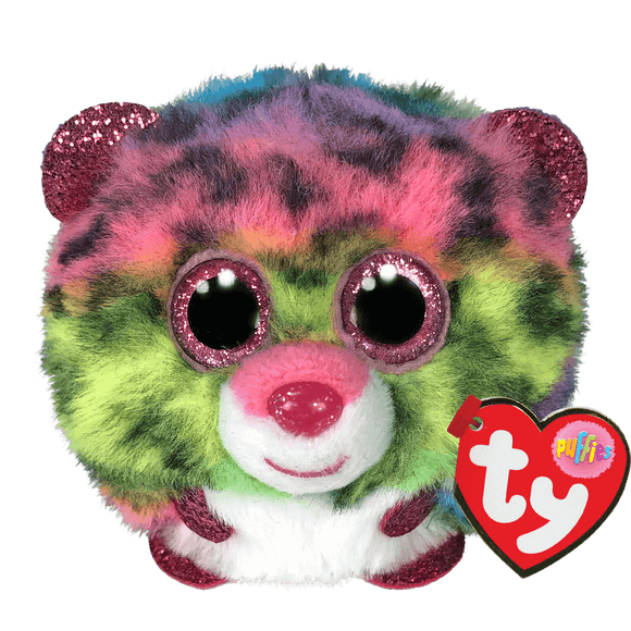 Ty Puffies DOTTY the Multicolored Leopard