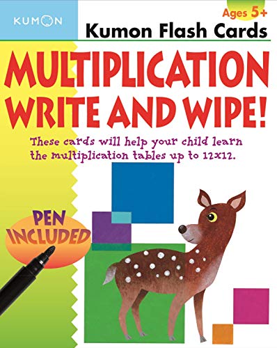 Kumon Flash Cards Multiplication Write & Wipe Ages 5+