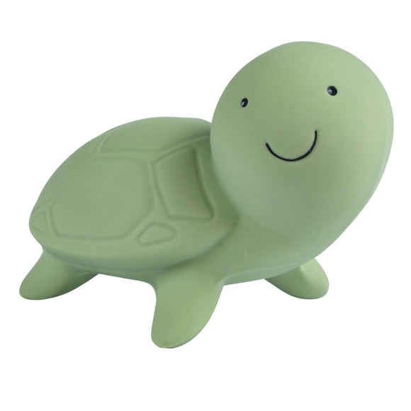 Tikiri Organic Natural Rubber Rattle, Teether & Bath Toy Turtle