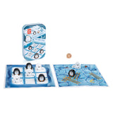 Hape 0478 2-in-1 Pocket Games - Snakes & Ladders & Tic Tac Toe