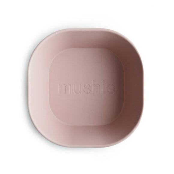 Mushie Square Dinnerware Bowl 2-pack Blush