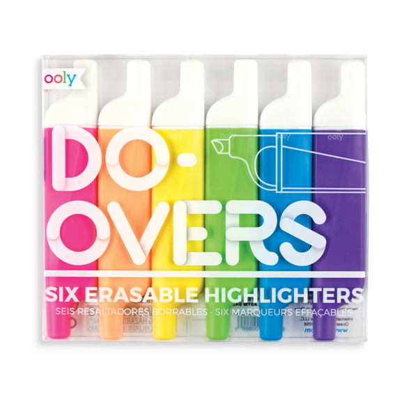 Ooly Do-Overs Erasable Highlighters Set of 6
