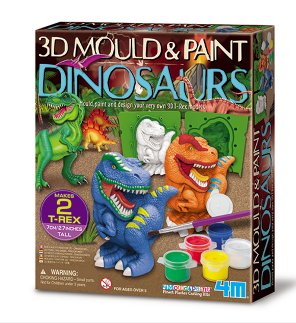 4m 4777 3D Mould & Paint Dinosaurs
