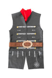 Great Pretenders 66593/66595/66597 Skully Pirate Vest, Belt & Scarf