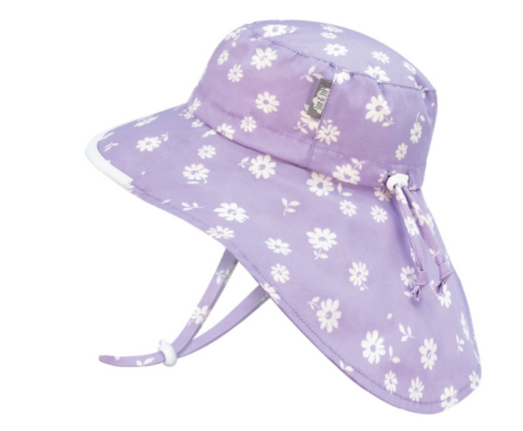 Jan & Jul Sun Hat Cotton Adventure Purple Daisy