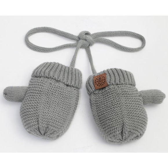 Calikids W2050 Cotton Knit Baby Mitten Grey