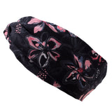 Nano FINAL SALE Jersey Headband Black Floral 1