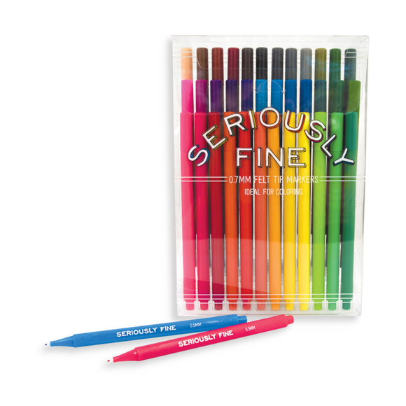 Ooly Seriously Fine Felt Tip Markers - 36pc