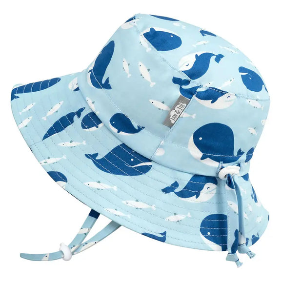 Jan & Jul Sun Hat Cotton Bucket Blue Whale
