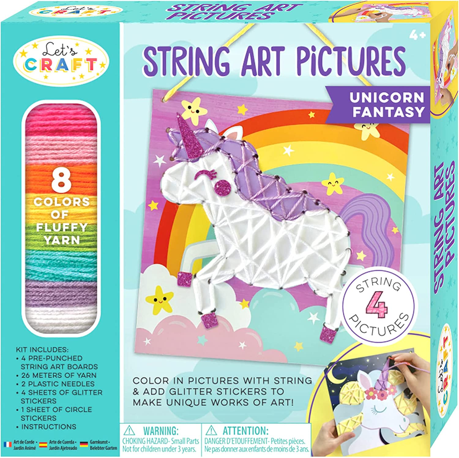 Let's Craft String Art Pictures Unicorn Fantasy – Klubhouse for Kids