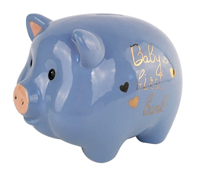 Blue Sky Clayworks Piggy Bank Baby's First Bank - Blue