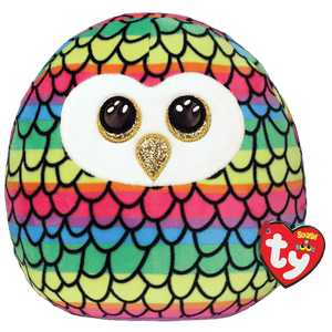 Ty Squish-A-Boo OWEN the Rainbow Owl 14"