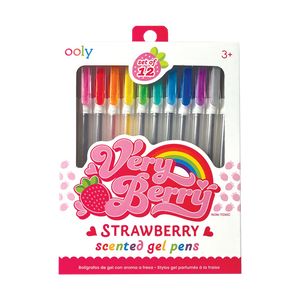 Ooly Very Berry Strawberry Scented Gel Pens - Set of 12