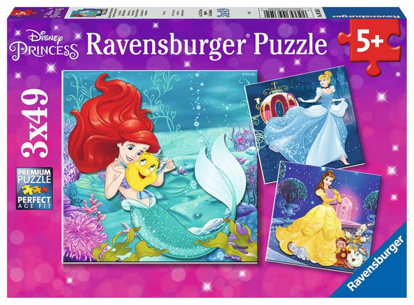 Ravensburger 3x49pc Puzzle 09350 Princesses Adventure