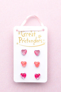 Great Pretenders 90610 Boutique Holo Heart Studded Earring