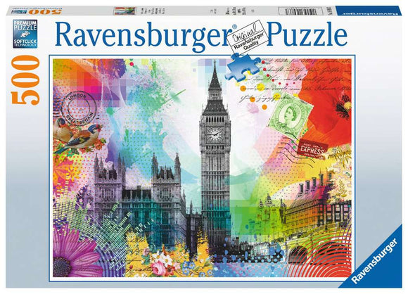 Ravensburger 500pc Puzzle 16986 London Postcard