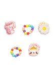 Great Pretenders 84522 Flower, Kitty, Unicorn Elastic Ring Set
