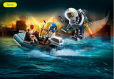 Playmobil 70782 City Action Police Jet Pack with Boat *