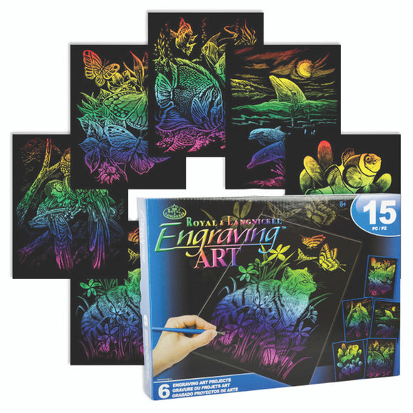 Engraving Art Activity Set - Rainbow Animals