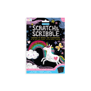 Ooly Scratch & Scribble Mini Scratch Art Kit Funtastic Friends